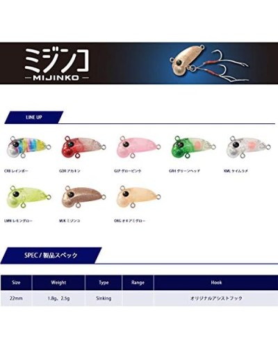 Jackson Mijinko Micro 2,5gr | La velocidad de caída y la acción del Mijinko han sido diseñadas específicamente para Aji, aunq...