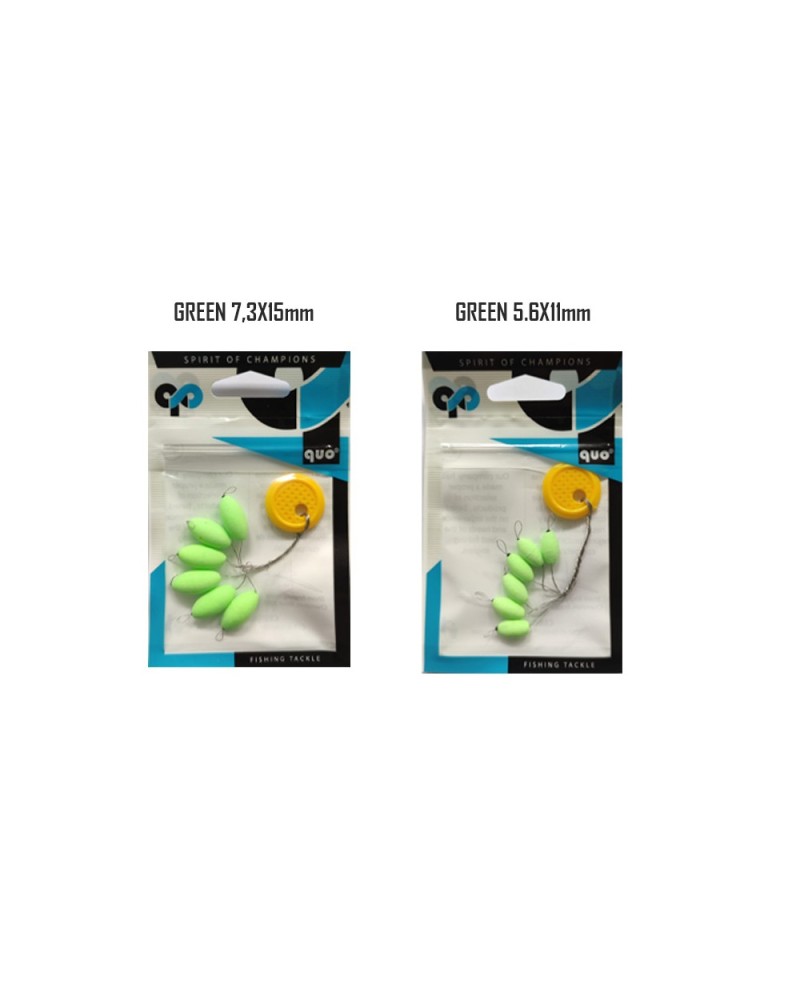 Perlas Flotantes Luminosas QUO | Los flotters luminosos QUO fishing son perlas flotantes ovaladas con tope de alta flotabilid...