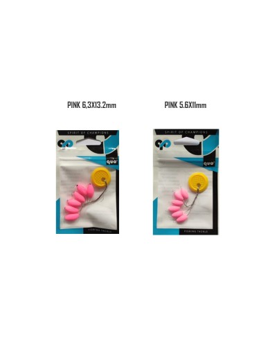 Perlas Flotantes luminous pink QUO | Los flotters luminosos QUO fishing son perlas flotantes ovaladas con tope de alta flotab...
