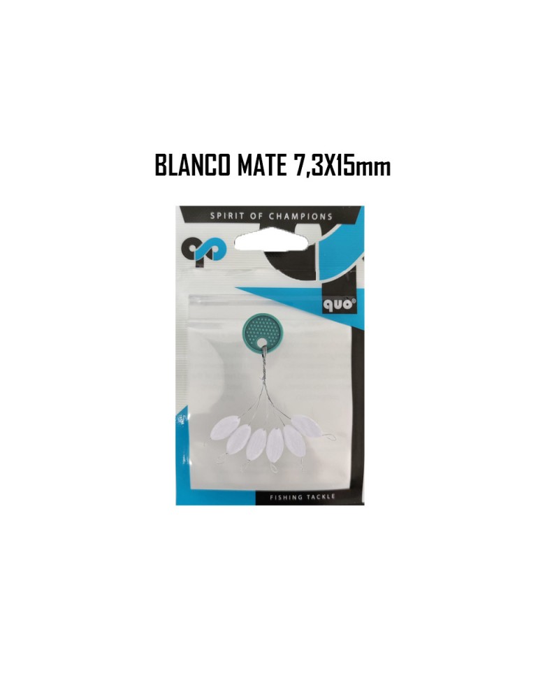 Perlas Flotantes Blancas QUO | Los flotters luminosos QUO fishing son perlas flotantes ovaladas con tope de alta flotabilidad...