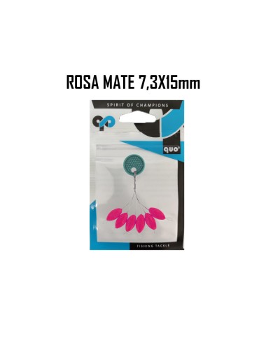 Perlas Flotantes Rosa Mate QUO | Los flotters luminosos QUO fishing son perlas flotantes ovaladas con tope de alta flotabilid...
