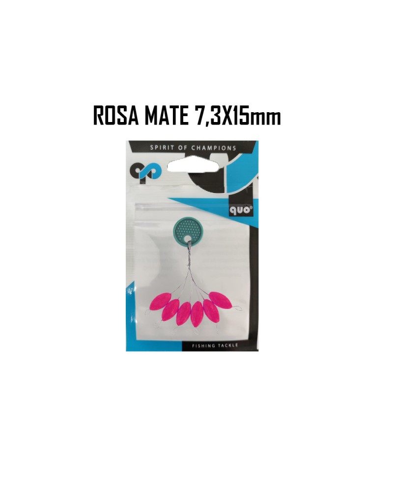 Perlas Flotantes Rosa Mate QUO | Los flotters luminosos QUO fishing son perlas flotantes ovaladas con tope de alta flotabilid...