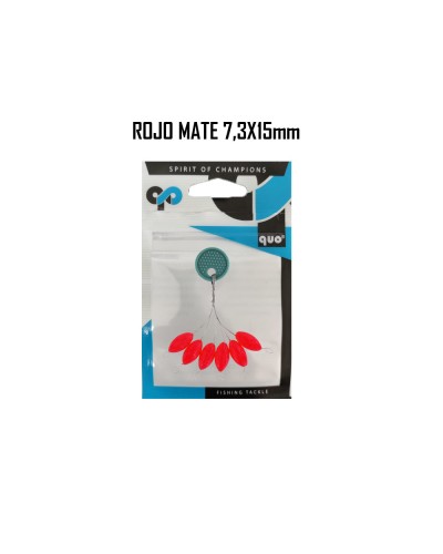 Perlas Flotantes Rojo QUO | Los flotters luminosos QUO fishing son perlas flotantes ovaladas con tope de alta flotabilidad, i...