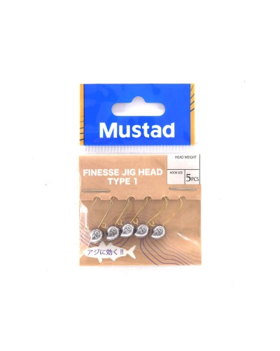 FINESSE JIG HEAD TYPE 1 DE MUSTAD | Una cabeza plomada Finesse de 90 grados simple pero efectiva, perfecta para los cebos par...