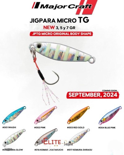 Jigpara Micro Tg 3gr de Major Craft | El señuelo Jigpara micro TG de Major Craft es un señuelo compacto, fabricado con cuerpo...