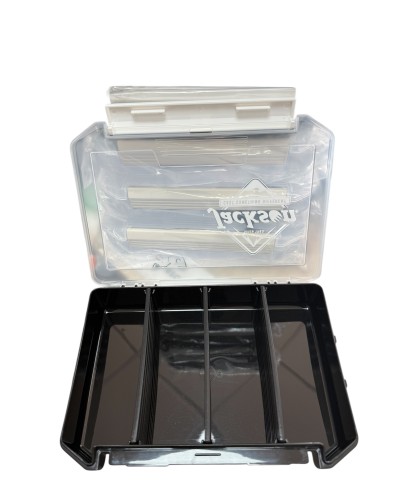 Caja Porta Señuelos Jackson | Caja portaseñuelos con 4 separadores, ideal para meter señuelos vinilos y señuelos de rockfisin...