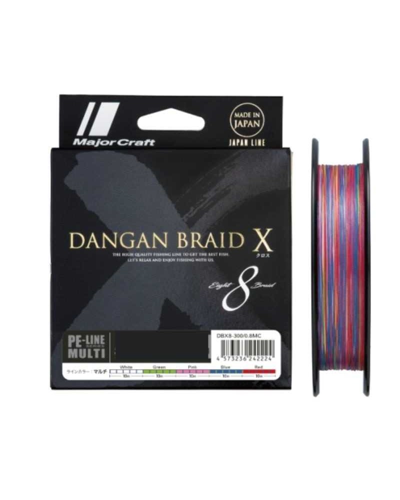 Trenzado Dangan Braid X8 300m |  TRENZADO MAJOR CRAFT DANGAN BRAID X8 300 M MULTICOLOR Suavidad sedosa. Línea PE Japonesa de ...