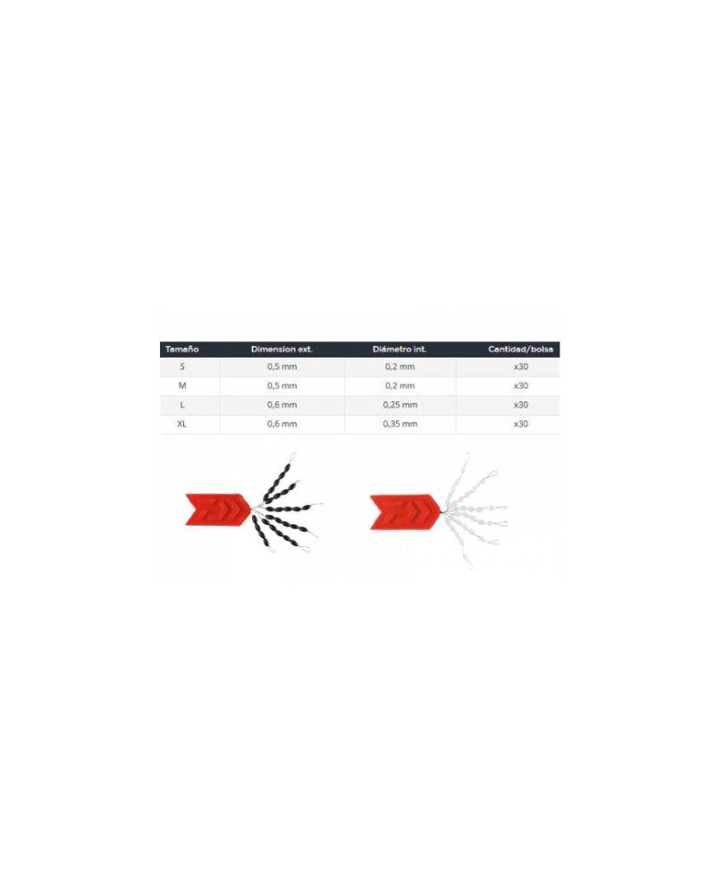 Tope silicona Daiwa Transparente ovalado |