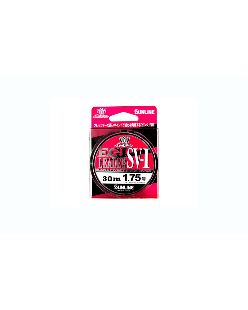 Fluorocarbon Saltimate Egi Leader SV-I De SUNLINE |   Longitud 30m  Color Magical Pink  Diámetro / Resistencia 0,22mm – 3,2kg...