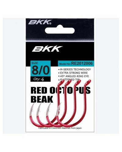 ANZUELO BKK RED OCTOPUS BEAK | El BKK Red Octopus Beak es un anzuelo muy versátil adecuado para la pesca de agua dulce y sala...
