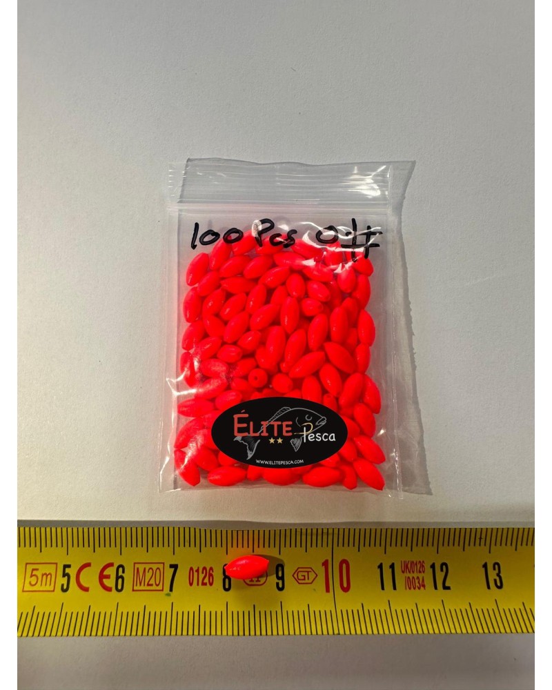 Boya flotante sin tope 100unid | Las Micro Perlas Flotantes ovaladas sin tope son un recurso indispensable para los pescadore...