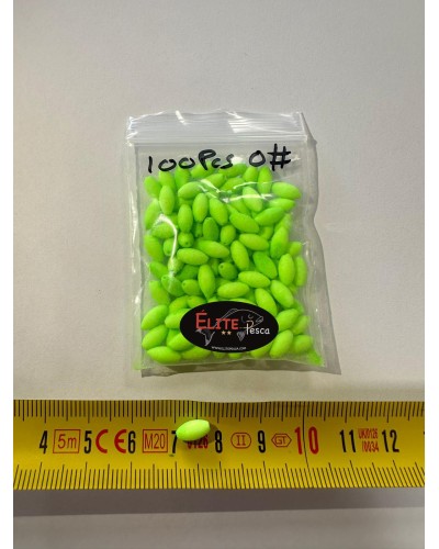 Boya flotante sin tope 100unid | Las Micro Perlas Flotantes ovaladas sin tope son un recurso indispensable para los pescadore...